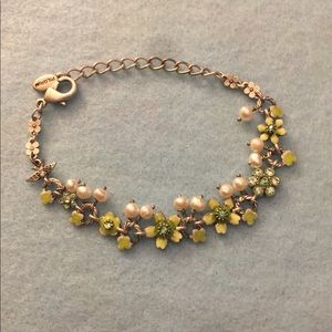 PILGRIM Bracelet w/Flowers, Pearls & Rhinestones